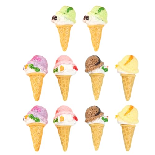 Milisten 12Stücke Mini Modell Realistische Eiswaffel Requisiten Aus Harz Für DIY Dekoration Dessert Display Und Foto Requisiten Für Kreative Projekte Und Ausstellungen von Milisten