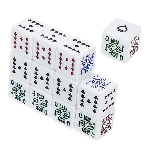 Milisten 12Stücke Pokerwürfel aus Tragbare Partyzubehör für Spiele Langlebige und Sichere Würfel für Kreative Spielabende für Brettspiele und Milisten 12Stücke Pokerwürfel aus Tragbare Partyzubehör für Spiele Langlebige und Sichere Würfel für Kreative Spielabende für Brettspiele und von Milisten