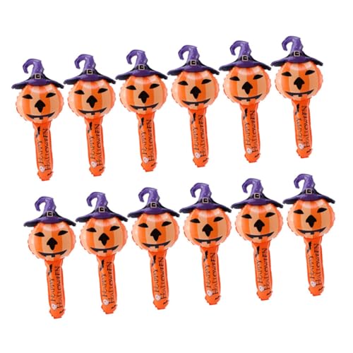 Milisten 12Stücke Teiliges Halloween Kürbis Aufblasbare Sticks Orange Lila Lustige Party Dekorationen Für Halloween Feiern DIY Und Wiederverwendbar von Milisten