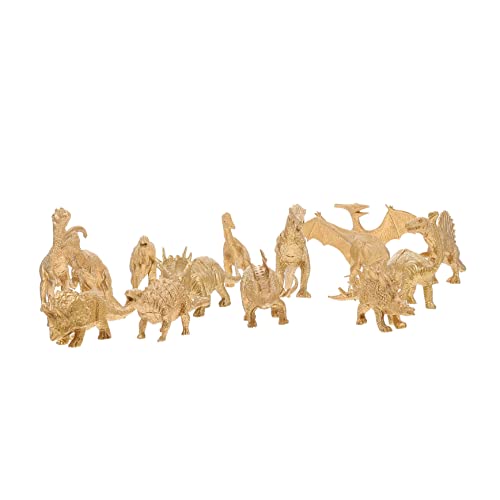 Milisten 14 Stück Dinosaurier-Modell-Set Skelett golden Dekoration Kindersimulation Dinosaurier Dinosaurier-Statue Mini-Dinosaurier-Modell Plastik von Milisten