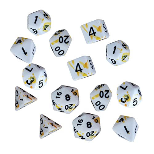 Milisten 14 Stück Würfel gesetzt Spielrequisiten Acryl Würfel Zahlenwürfel Brettspiele Würfel Acrylwürfel unregelmäßige Würfel Tragbare Würfel Unterhaltungszubehör von Milisten