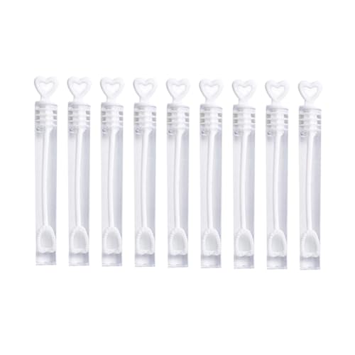 Milisten 144 Stück Teiliges Herz seifenblasenstäbe Weiß Ergonomisch Langlebig für Hochzeit Partydekoration Bubble Wands Party Favor Zubehör von Milisten