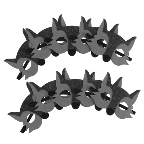 Milisten 15 Stück Cartoon Maske Tiermaske Halbmaske Maskerade Tier Partymasken Für Cosplay Wolfsmaske Kawaii Maske Gesichtsmaske Tier Wolf Partymaske Vliesstoff Grau Milisten 15 Stück Cartoon Maske Tiermaske Halbmaske Maskerade Tier Partymasken Für Cosplay Wolfsmaske Kawaii Maske Gesichtsmaske Tier Wolf Partymaske Vliesstoff Grau von Milisten