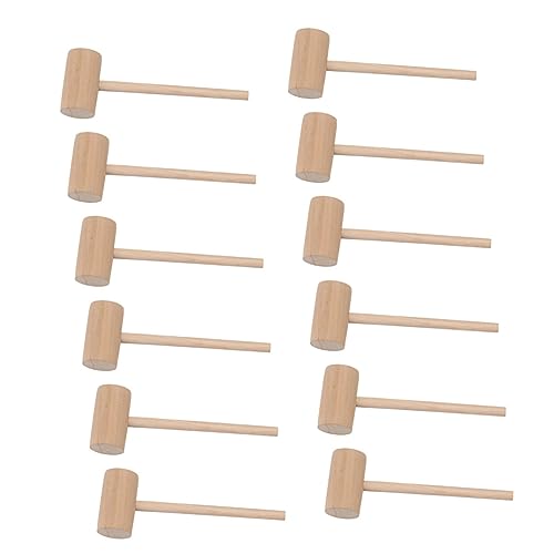 Milisten 15 Stück Kleiner Hammer DIY-Werkzeuge Zubehör Krabbe Zehn Hämmer Mini Kuchenhämmer Hölzern von Milisten