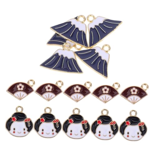 Milisten 15 Stück Schmuck Armbänder Ohrringe Halsketten Schmuckherstellung Charms Anhänger Fächerform Charm Verzierungen Blumenperlen DIY Schmuckherstellung Anhänger Charm von Milisten