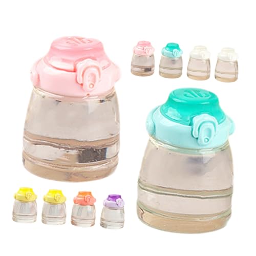 Milisten 15 Stück Simulierter Bauchbecher Miniatur-wasserflaschenmodell Mini House Decor Mini- -küchenzubehör Mini-Flaschen- Mini-hausverzierung Harz von Milisten