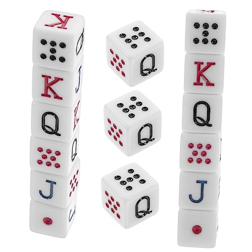 Milisten 15 Stück Teiliges Acryl Pokerwürfel Lustige Spanien Poker Würfel für Spiele Reisen und Partys Robuste und Langlebige Spielwürfel für Geselligkeit und Spaß von Milisten