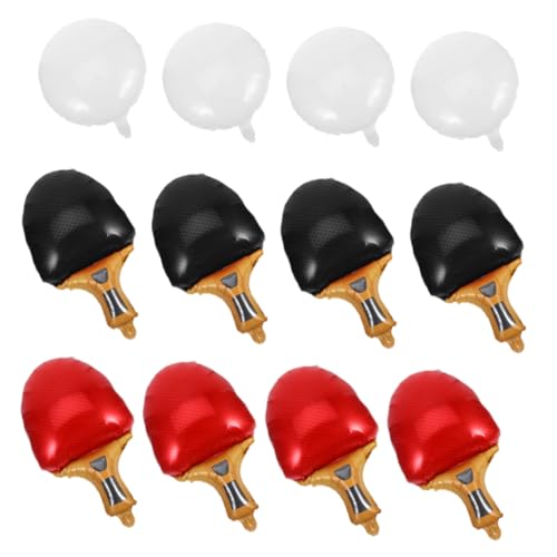 Milisten 15 Stück Teiliges Aluminiumfolie Pingpong Ballons Realistische Tischtennis Deko mit Roten Schwarzen Schlägern Plus Weißen Bällen Langlebige Leichte Party Accessoires für Sport Milisten 15 Stück Teiliges Aluminiumfolie Pingpong Ballons Realistische Tischtennis Deko mit Roten Schwarzen Schlägern Plus Weißen Bällen Langlebige Leichte Party Accessoires für Sport von Milisten