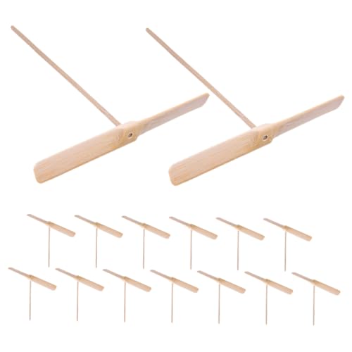 Milisten 15 Stück Teiliges Fliegendes Holz Libellen aus Robustem Holz Handgeriebenes Outdoor Flugspielzeug für Glatte Oberfläche Sicher und Leicht für Sommer Gartenspiele von Milisten