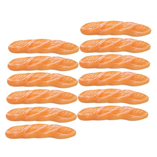 Milisten 15 Stück Teiliges Mini Baguette aus Hochwertigem Resin Realistische Miniatur Brotdekoration für Puppenhaus DIY Bastelbedarf Detailreiche Fake Bread Modelle für Shop deko und von Milisten