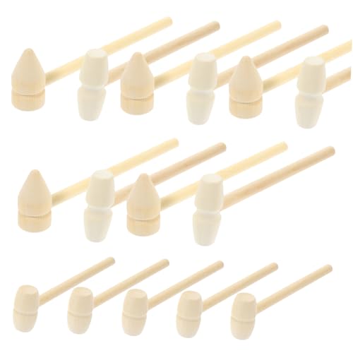 Milisten 15 Stück Teiliges Mini Holzhammer für Sicheres Poliertes Holzspielzeug für Kreative DIY Projekte und Lernspiele für Montessori und Geburtstagsgeschenke von Milisten