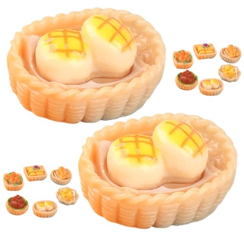 Milisten 15 Stück Teiliges Miniatur Essen Mini Snack Modell Puppenhaus Zubehör Resin Lebensmittel Deko Mix für DIY Puppenhaus Küchen und Rollenspiele von Milisten