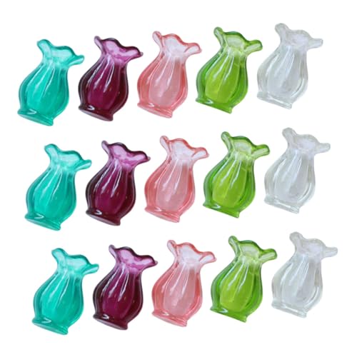 Milisten 15 Stück Teiliges Miniatur-vasen Puppenhaus mit Realistischem Design Kleine Blumentöpfe für Basteln und Tischdekoration Vielseitige Mini-blumenvasen für DIY und Micro-Landschaft von Milisten