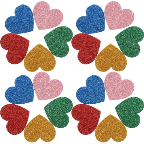 Milisten 15 Stück Teiliges Selbstklebende Herzaufkleber aus Schaum Bunte DIY Dekoration für Scrapbooking Geschenktüten und Kreative Bastelprojekte von Milisten