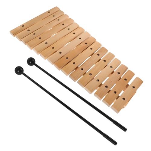 Milisten 15-Ton-Xylophon Xylophon- für Xylophon Xylophonspielzeug Xylophon für Kleinkinder Montessori-Xylophon Orff-Instrument Holzxylophon für Kunststoff von Milisten