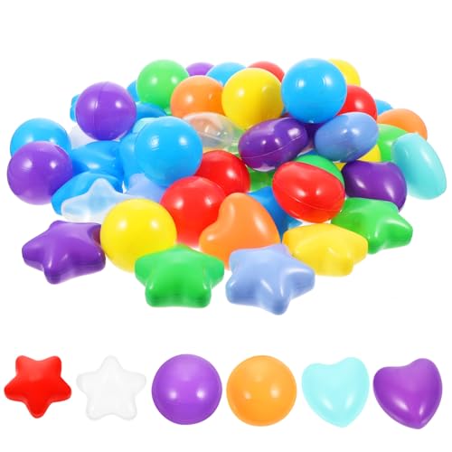 Milisten 150Stücke Kreativer Herz und Stern Ozeanball Indoor für Ballpools Zelte und Trampoline Fördert Hand Augen Koordination und Spaß bei Partys von Milisten