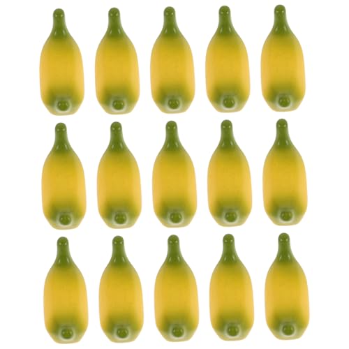 Milisten 15 Stück Miniatur Bananen Künstliche Plastik Früchte Realistisches Deko Zubehör für Fotografie Puppenhaus Dekoratives Kunstobst für Kinder Erwachsene von Milisten