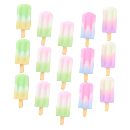 Milisten 15Stücke Simulationsdessert Eiskreme Realistische Eiscreme für Puppenhaus DIY Handwerk Lebensechte Eisbonbons für Kreative Projekte und Bastelarbeiten von Milisten