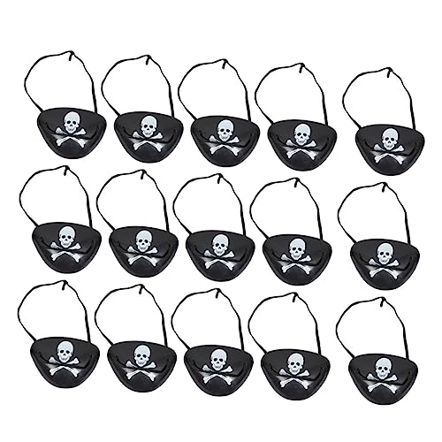 Milisten 15Stücke Teiliges Piratenaugenklappen für Halloween Verstellbare Augenmasken im Piratendesign für Erwachsene Kostümpartys und Cosplay Dekoration von Milisten
