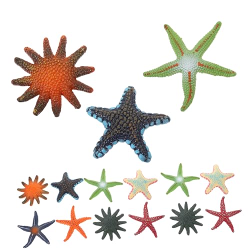 Milisten 16 Stück Teiliges Meerestiere Bastelset aus TPR Realistische Sea Star Figuren Deko für Wohnzimmer Kinderzimmer Büro Wiederverwendbare Meeres Tier Ornamente Sichere Lebensechte von Milisten