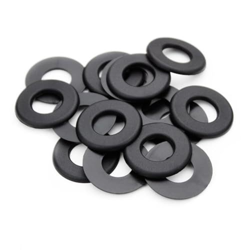 Milisten 16 Stück Teiliges PVC Unterlegscheiben Schwarz für Tischfußball Zubehör Langlebige Dichtungspuffer für Standard Fußballtisch Schutz zwischen Stangenlager und Gummipuffer Robust von Milisten