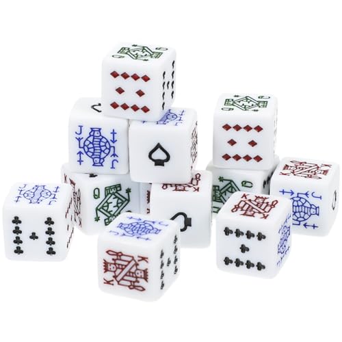 Milisten 16 Stück Teiliges Weißer Pokerwürfel aus Acryl Lustige Tragbare Spielwürfel für Partys und Spiele im Freien für Lügenwürfel und Kreative Spiele von Milisten