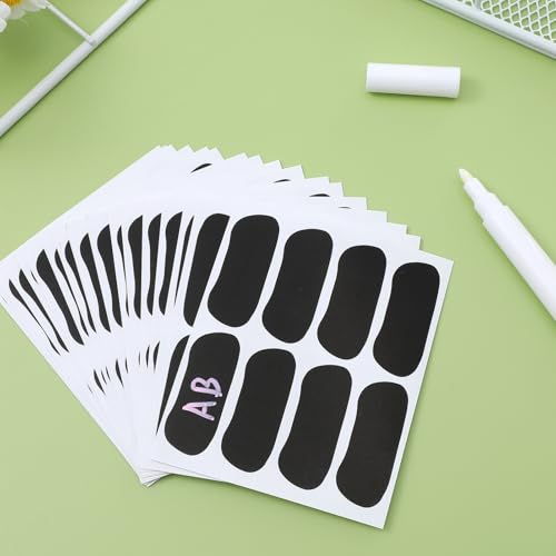 Milisten 160 Stück Sport Augenaufkleber Schwarz für Baseball Selbstklebende Augenstreifen mit Weißem Stift PVC für und Gestaltung von Milisten