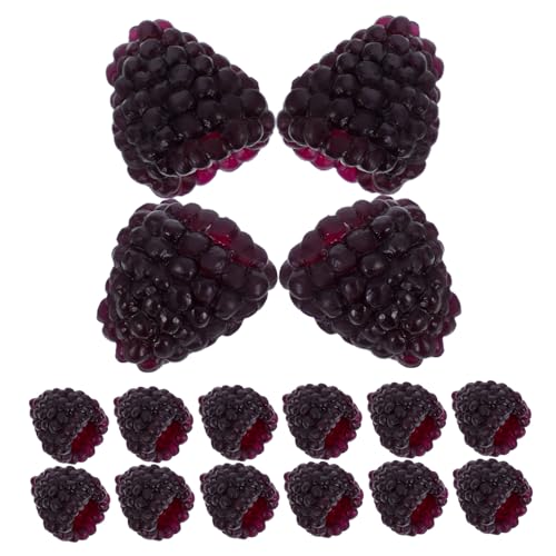 Milisten 16 Stück Künstliche Himbeeren Realistische Obstmodelle für Selbstgemacht Dekoration Foto Requisiten und Spielzeugküche von Milisten