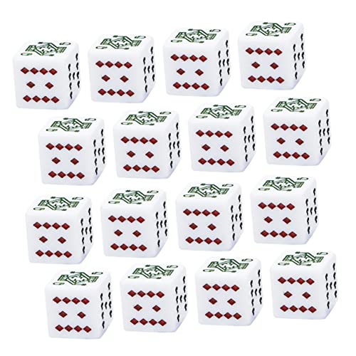 Milisten 16Stücke Teiliges Weißer Pokerwürfel aus Acryl Tragbare Spielwürfel für Lustige Spiele Partybedarf und Brettspiele Langlebig Leicht und Oxidationssicher Milisten 16Stücke Teiliges Weißer Pokerwürfel aus Acryl Tragbare Spielwürfel für Lustige Spiele Partybedarf und Brettspiele Langlebig Leicht und Oxidationssicher von Milisten