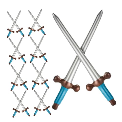 Milisten 18 Stück Teiliges Aufblasbares Piratenschwert Piratenparty Leichtes für Halloween Geburtstag Kostümzubehör und Rollenspiele von Milisten