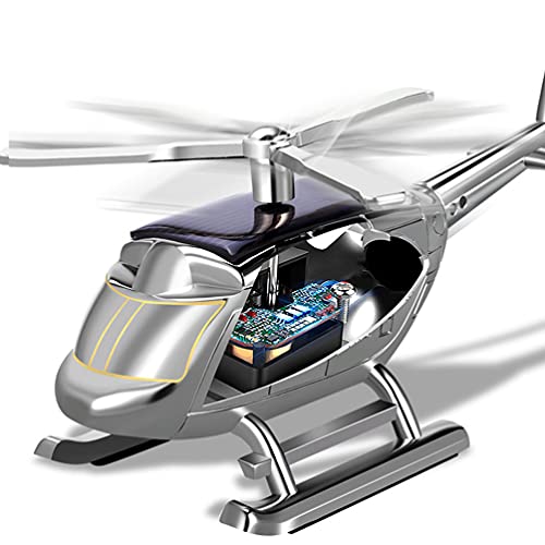 Milisten 1PC Solar Powered Hubschrauber Ornament Legierung Drehen Hubschrauber Dekorative Spielzeug Solar Mini Drehen Flugzeug Dekoration Flugzeug Abbildung für Auto Home Interior von Milisten