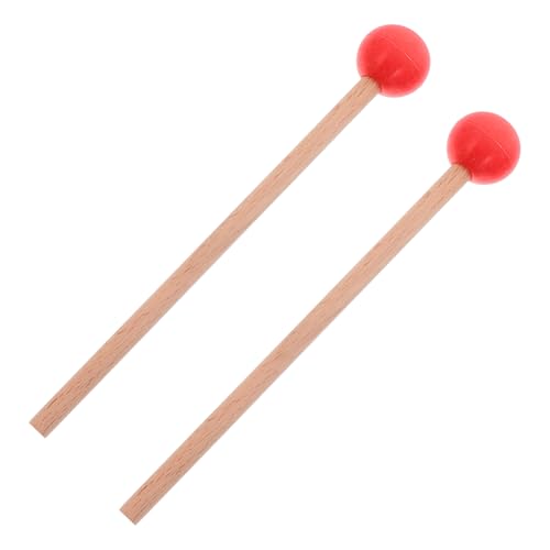 Milisten 1Paar Marimba Mallets mit Holzgriff Schlagtrommelschlägel für Anfänger und Profis Geeignet für Xylophon und Percussion Instrumente Sicher und Langlebig von Milisten