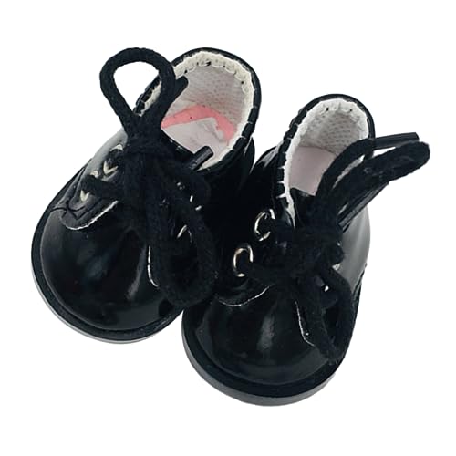 Milisten 1Paar Miniaturpuppenschuhe Schwarze Puppenschuhe Aus Hochwertigem Material Für Puppen Zubehör Für DIY Puppen Und Miniaturdekorationen Puppenhaus von Milisten