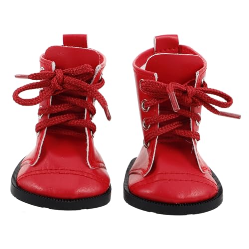 Milisten Hochformat Pu-Leder-Boots Puppen Schnürstiefel Für Puppen-Outfits Langlebige Und Leicht Zu Reinigende Puppenschuhe Für Kreatives Spielen von Milisten