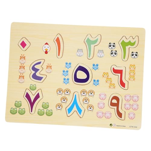 Milisten 1Satz Arabisches Alphabet Holzpuzzle für Pädagogisches Puzzlespielzeug Frühen Sprachentwicklung und Kognitiven Fähigkeiten von Milisten