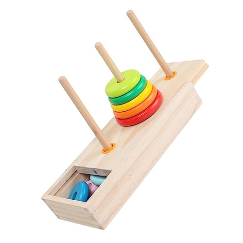 Milisten 1Satz BAU Ring Stapler Aus Holz Bunter Regenbogen Stapelturm Für Junge Mädchen Und Kleinkinder Fördert Feinmotorik Für Frühkindliche Bildung Teiliges von Milisten