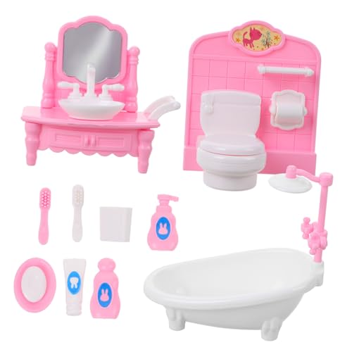 Milisten 1Satz Badezimmermöbel für Puppenhaus Kleiner Badewanne Toilette und Waschbecken Realistische Deko für Miniaturwelten für Kreative Spielumgebungen Milisten 1Satz Badezimmermöbel für Puppenhaus Kleiner Badewanne Toilette und Waschbecken Realistische Deko für Miniaturwelten für Kreative Spielumgebungen von Milisten