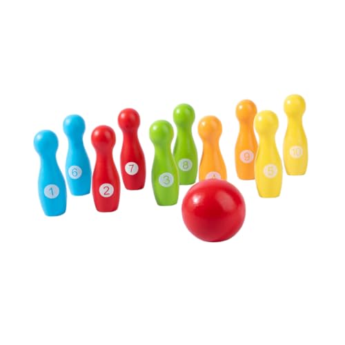 Milisten 1Satz Bowling Pädagogisches für Kleinkinder Indoor Outdoor Sicheres Holzmaterial Fördert Motorik und Hand Augen Koordination für Geburtstagsfeiern Milisten 1Satz Bowling Pädagogisches für Kleinkinder Indoor Outdoor Sicheres Holzmaterial Fördert Motorik und Hand Augen Koordination für Geburtstagsfeiern von Milisten