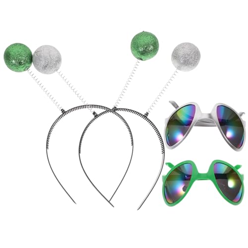 Milisten 1Satz Cosplay mit Stirnbändern und Sonnenbrillen Lustige Party Accessoires für Halloween und Kostümpartys Teiliges Stirnbänder Brillen Grün und Silber Milisten 1Satz Cosplay mit Stirnbändern und Sonnenbrillen Lustige Party Accessoires für Halloween und Kostümpartys Teiliges Stirnbänder Brillen Grün und Silber von Milisten