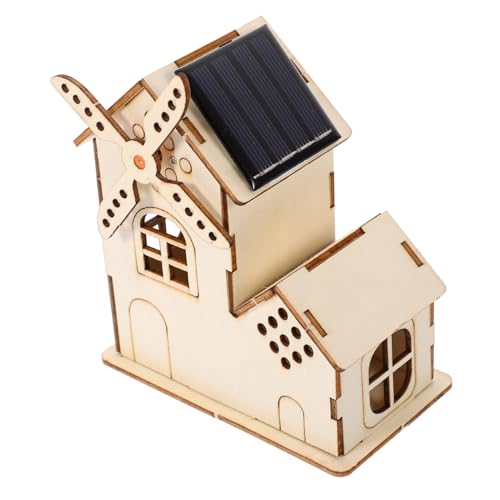 Milisten 1Satz DIY Holzhaus Für Solarbetriebenes Experimentierset Zum Zusammenbauen Zuverlässiges Kinderspielzeug Für Wissenschaftliche Entdeckungen von Milisten