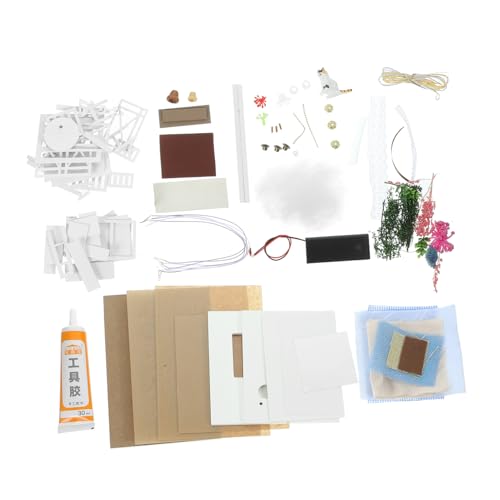 Milisten 1Satz DIY Miniaturhaus Modellbausatz Für Puzzle Kreatives Bastelset Für Bauen Eines Eigenen Für Kleine Architekten Und Bastelfreunde von Milisten