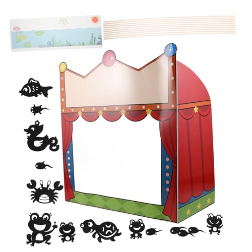 Milisten 1Satz DIY Schattenpuppenspiel Kit mit Puppenbühne und Handpuppen für Kreative Experimente Lehrmaterial für Puppentheater und DIY Handwerk von Milisten