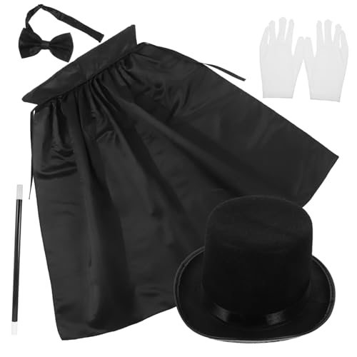 Milisten 1Satz Detektiv Cosplay Hut mit Fliege Handschuhen und Zubehör Perfektes Kostüm für Halloween Karneval Cosplay und Themenpartys Vielseitig Einsetzbar für Agenten von Milisten
