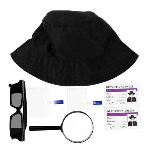 Milisten 1Satz Detektiv Kostüm Zubehör für Teiliges Cosplay Requisiten mit Hut Brille Lupe und Mehr für Halloween und Rollenspiele Stabil und Langlebig Milisten 1Satz Detektiv Kostüm Zubehör für Teiliges Cosplay Requisiten mit Hut Brille Lupe und Mehr für Halloween und Rollenspiele Stabil und Langlebig von Milisten