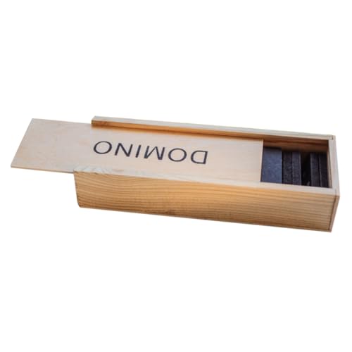 Milisten 1Satz Domino Spielset aus Holz Schwarze Dominosteine für Interaktives Lernen für Familienabende und Kreative Spielstunden im Innen und Außenbereich von Milisten