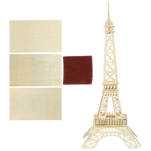 Milisten 1Satz Eiffelturm Holzpuzzle Modell DIY Für Erwachsene Pädagogisches Holzpuzzle Umweltfreundliches Material Einfach Zu Montieren Ohne Dekorationsstück von Milisten