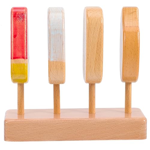 Milisten 1Satz Eisspielzeug aus Holz für Realistische Eispunkte und Eistüten für Kreative Spielstunden Hochwertiges Sicheres Design für Spielzeugliebhaber von Milisten