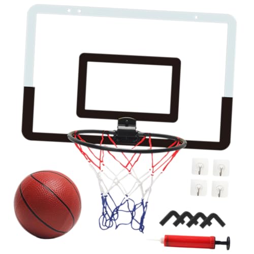 Milisten 1Satz Faltbares Basketball Set für Indoor Strapazierfähiger Basketballkorb mit Schlagfestem für Zuhause und Unterwegs Fördert Bewegung und Koordination von Milisten