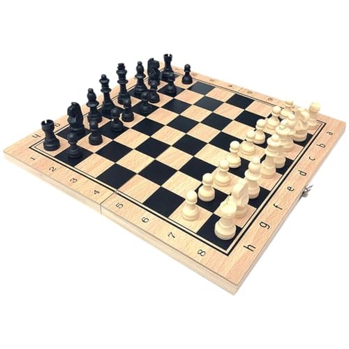 Milisten Faltbares Holzschachspiel für Kinder Kreatives Schachspiel Tragbar Klappbar Sicheres Design Reiseschach Spielzeug für Kleine Schachmeister Milisten Faltbares Holzschachspiel für Kinder Kreatives Schachspiel Tragbar Klappbar Sicheres Design Reiseschach Spielzeug für Kleine Schachmeister von Milisten