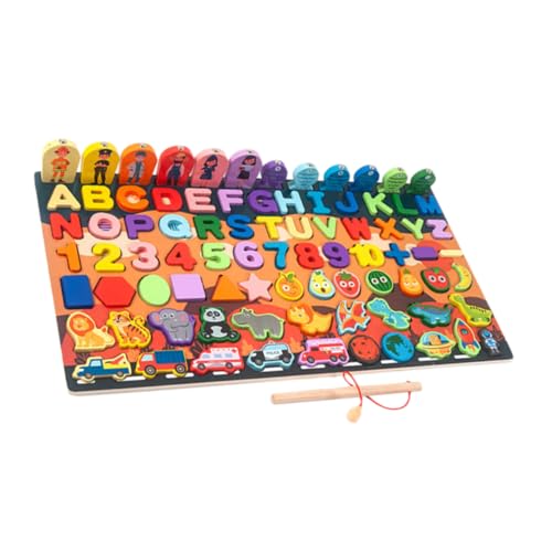 Milisten 1Satz Farbenfrohe Bausteine Holzpuzzle Für Jahre Alte Multifunktionales Motorischen Fähigkeiten Und Lernspielzeug Für Kleinkinder von Milisten